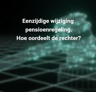 wijziging pensioenregeling